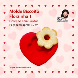 Molde de silicone Biscoito Florzinha 1 - Léia Santos