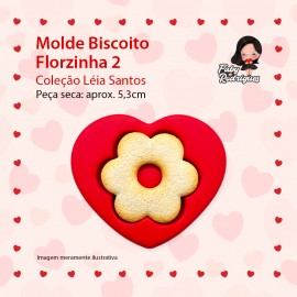 Molde de silicone Biscoito Florzinha 2 - Léia Santos