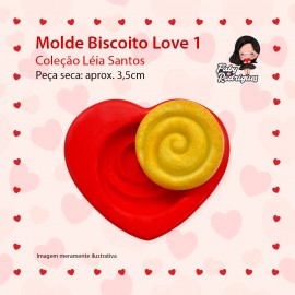 Molde de silicone Biscoito Love 1 - Léia Santos