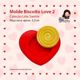 Molde de silicone Biscoito Love 2 - Léia Santos