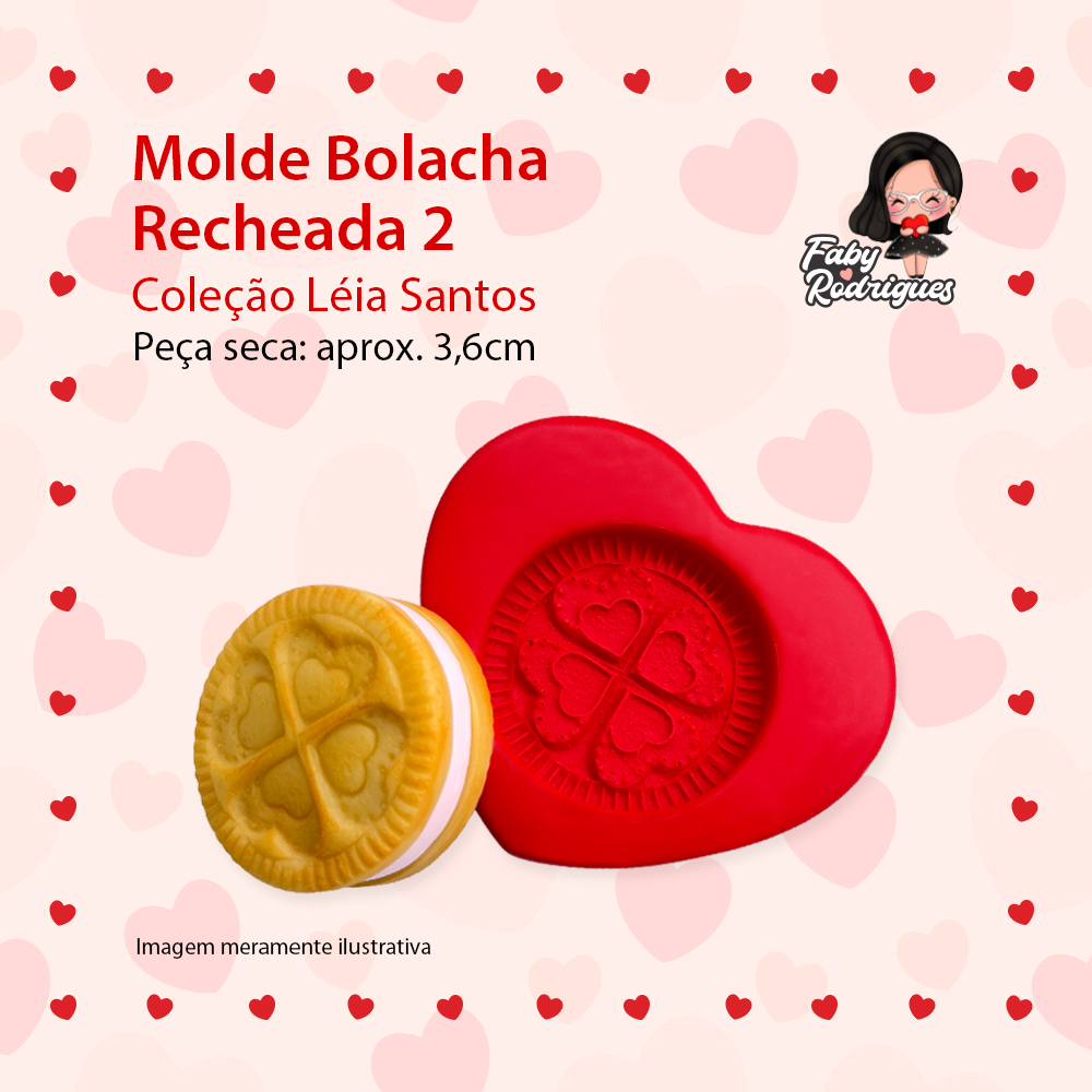 Molde de silicone Bolacha Recheada 2 - Léia Santos