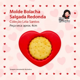 Molde de silicone Bolacha Salgada Redonda - Léia Santos