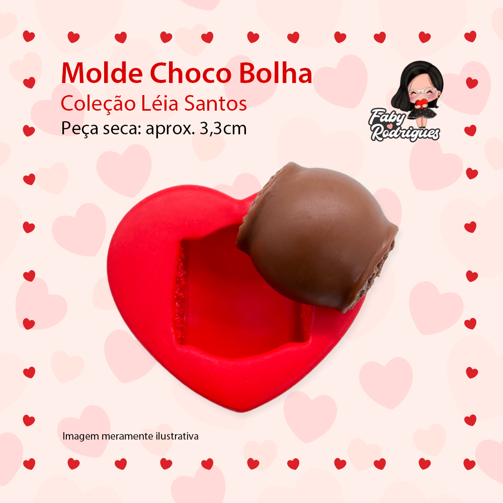 Molde de silicone Choco Bolha - Léia Santos