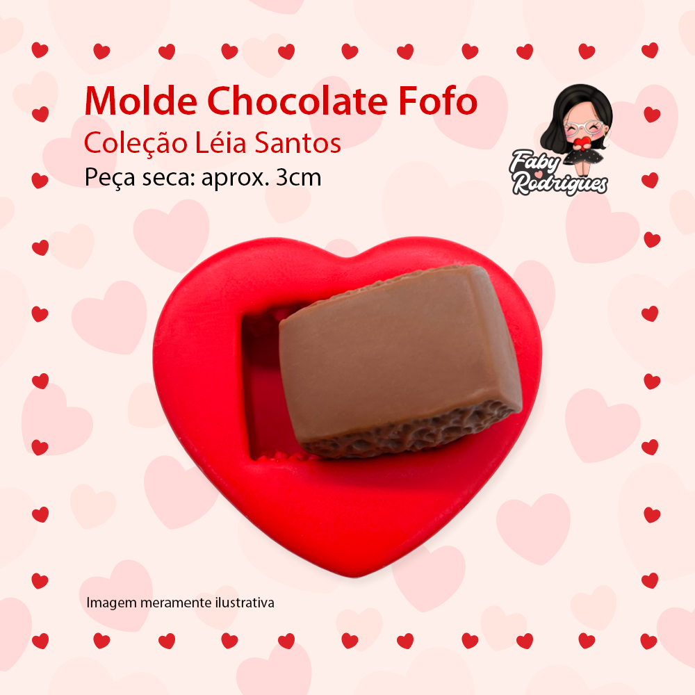 Molde de silicone Chocolate Fofo - Léia Santos