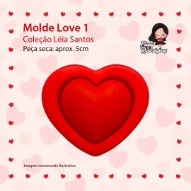 Molde de silicone Love 1 - Léia Santos