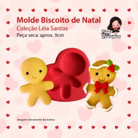 Molde De Silicone Biscoito de Natal - Leia