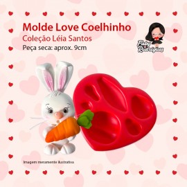 Molde De Silicone Love Coelhinho - Leia