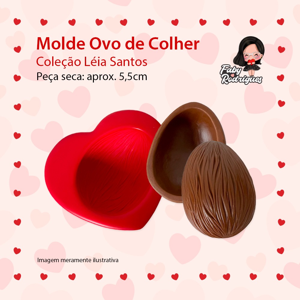 Molde De Silicone Ovo de Colher - Leia