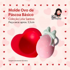 Molde De Silicone Ovo de Páscoa Básico - Leia