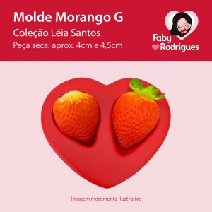Molde de Silicone Morango G - Léia Santos
