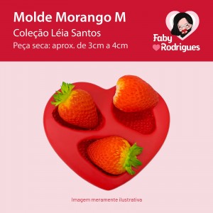 Molde de Silicone Morango M - Léia Santos