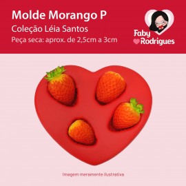 Molde de Silicone Morango P - Léia Santos