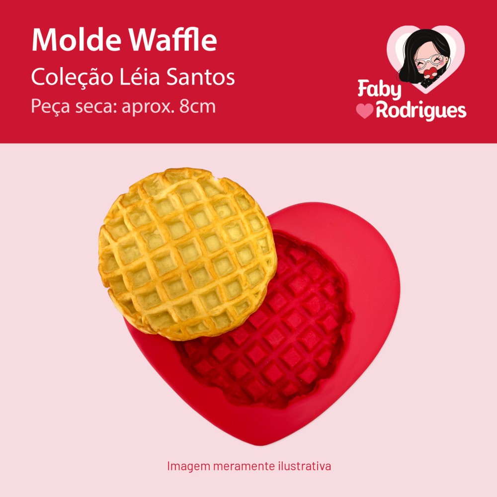 Molde de Silicone Waffle - Léia Santos