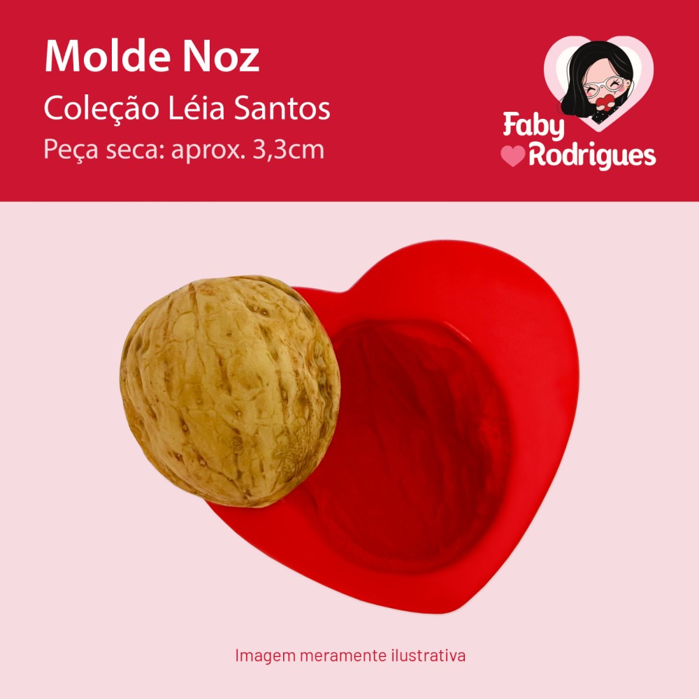 Molde de Silicone Noz - Léia Santos