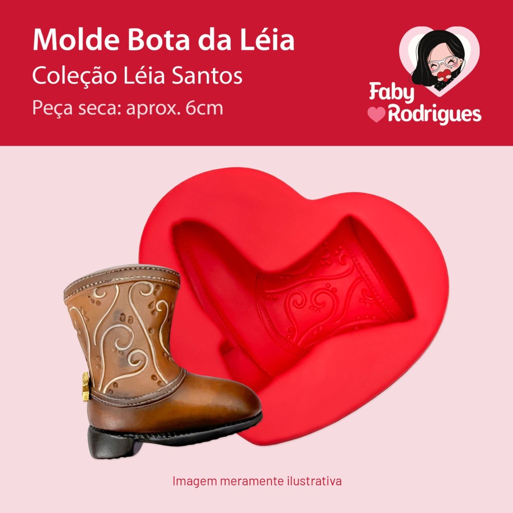 Molde de Silicone Bota da Léia - Léia Santos