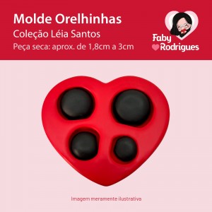 Molde de silicone Orelhinhas - Léia Santos