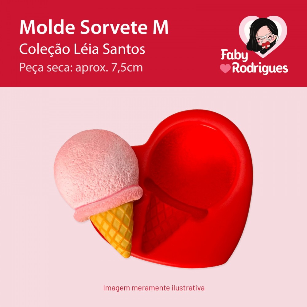 Molde de silicone Sorvete M - Léia Santos