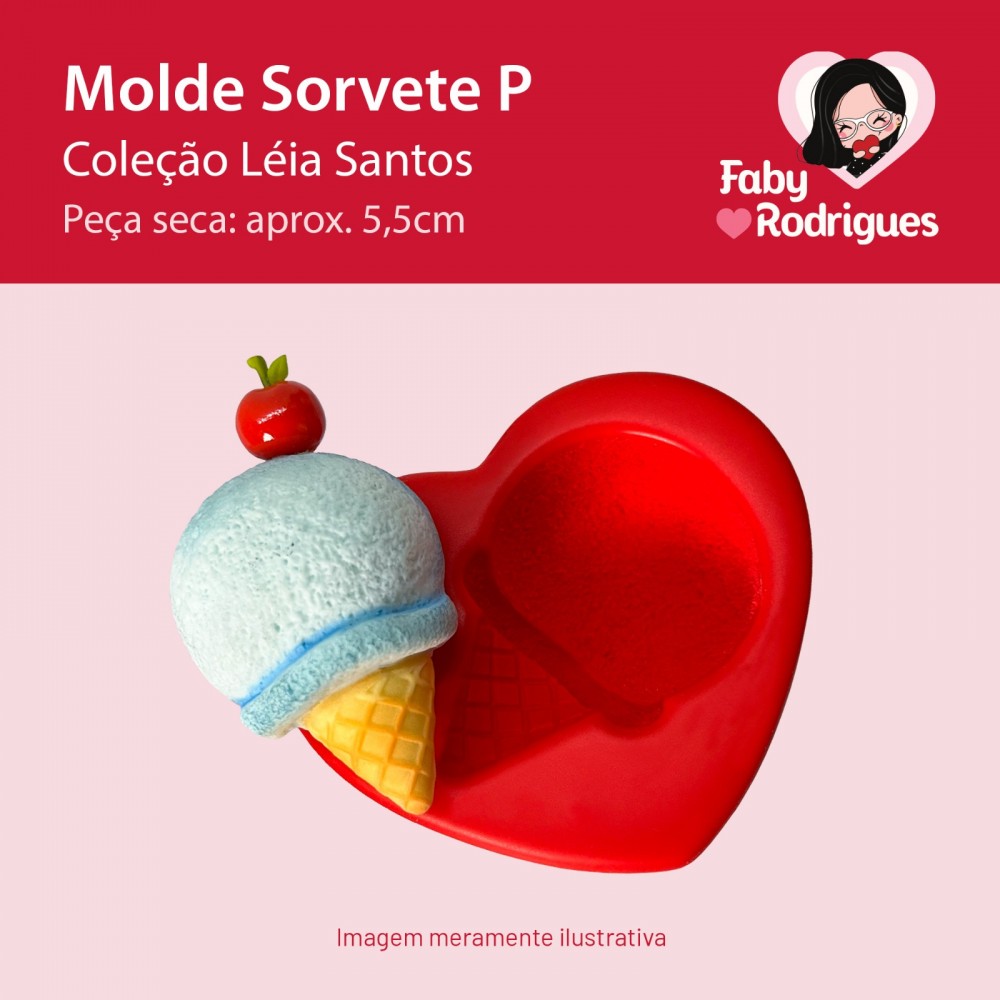 Molde de silicone Sorvete P - Léia Santos