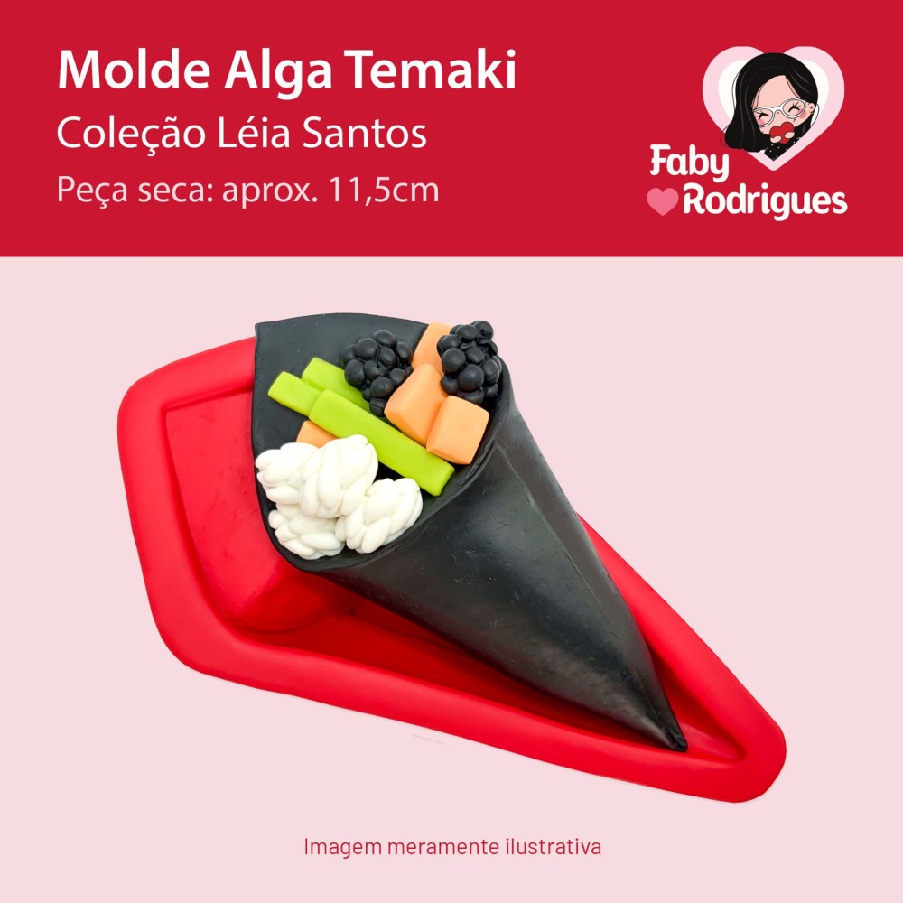 Molde de Silicone Alga Temaki - Léia Santos
