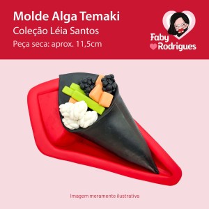 Molde de Silicone Alga Temaki - Léia Santos