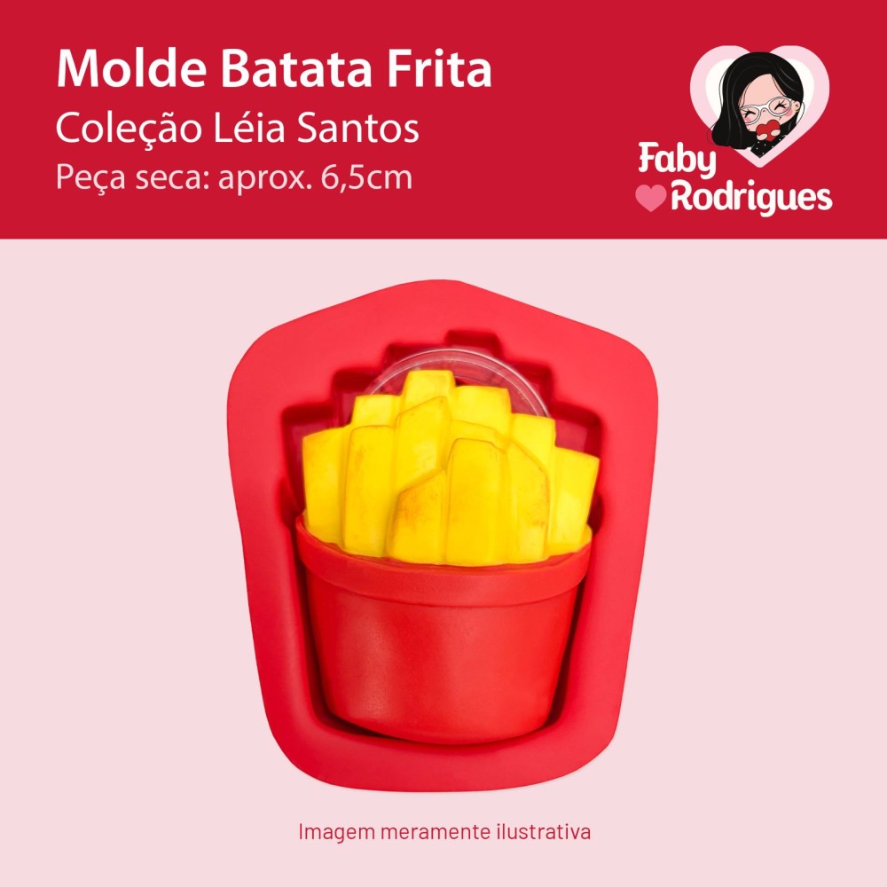 Molde de Silicone Batata Frita - Léia Santos