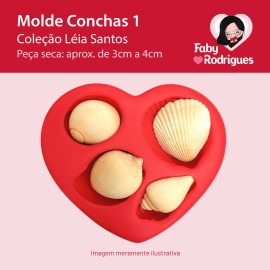 Molde de Silicone Conchas 1 - Léia Santos
