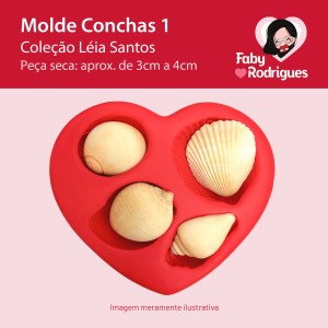 Molde de Silicone Conchas 1 - Léia Santos