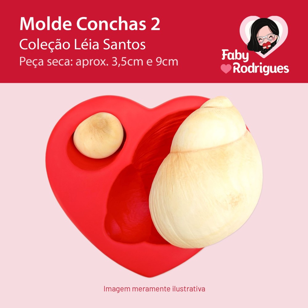 Molde de Silicone Conchas 2 - Léia Santos