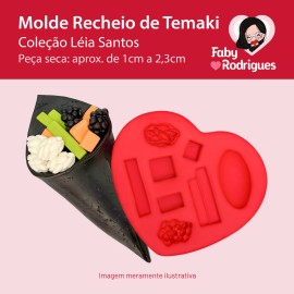 Molde de Silicone Recheio de Temaki - Léia Santos