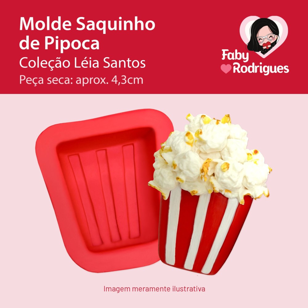 Molde de Silicone Saquinho de Pipoca - Léia Santos