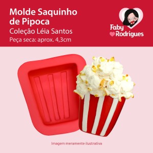Molde de Silicone Saquinho de Pipoca - Léia Santos