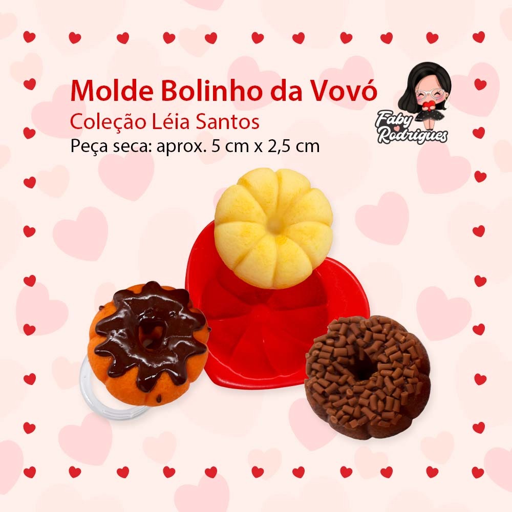 Molde de Silicone Bolinho Da Vovó - Leia