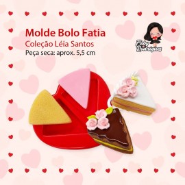 Molde de Silicone Bolo Fatia - Leia