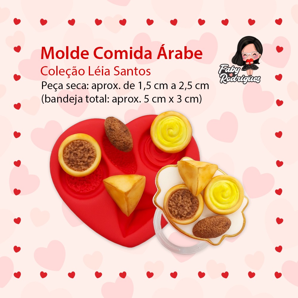 Molde de Silicone Comida Árabe - Arleia