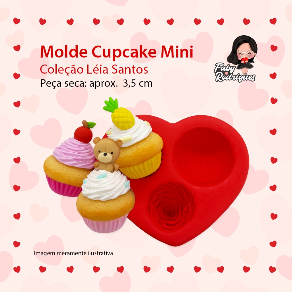 Molde de Silicone - codg 39 - Cupcake Fofinho - MD Moldes