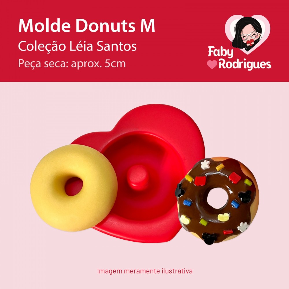 Molde de silicone Donuts M - Léia Santos