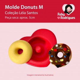 Molde de silicone Donuts M - Léia Santos