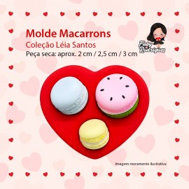 Molde de Silicone Macarrons - Léia