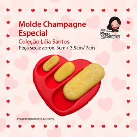 Molde De Silicone Champagne Especial  - Leia