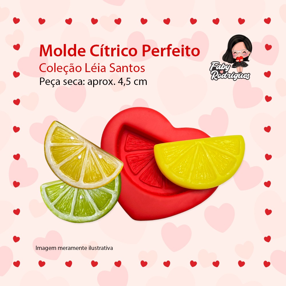 Molde De Silicone  Cítrico Perfeito  - Leia