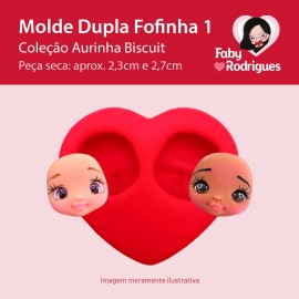 Molde De Silicone Dupla Fofinha 1 - Aurinha