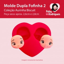 Molde De Silicone Dupla Fofinha 2 - Aurinha