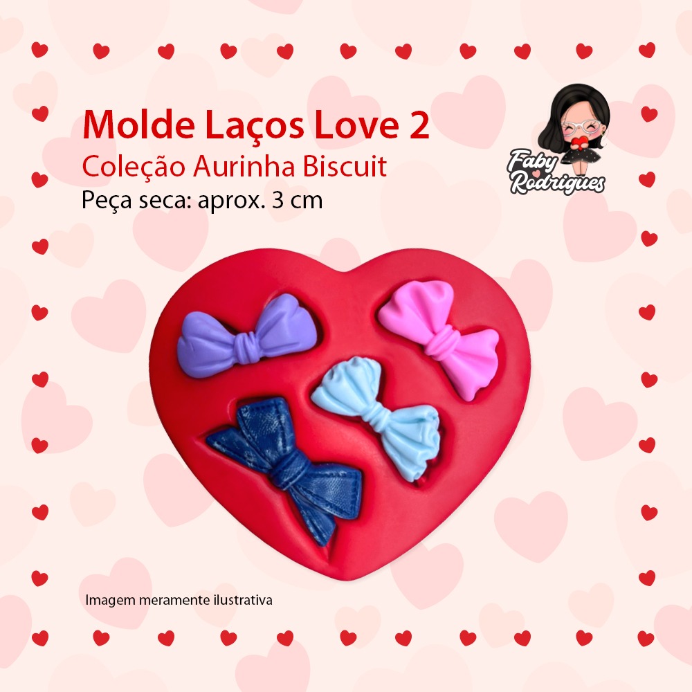 Molde De Silicone Laços Love 2 - Aurinha