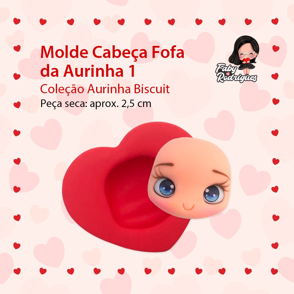 Molde de Silicone Cabeça Fofa da Aurinha 1 - Aurinha