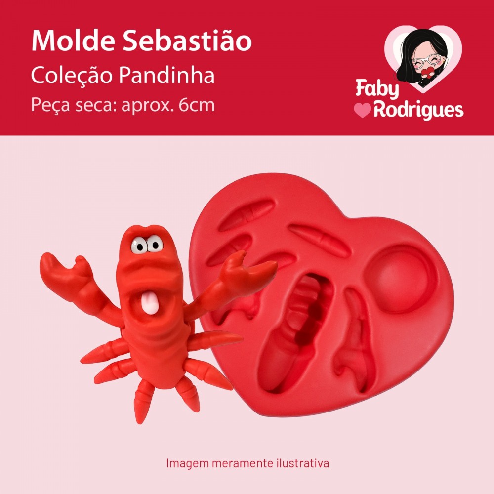 Molde de Silicone Sebastião - Pandinha