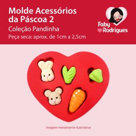 Molde de Silicone Acessorios da Pascoa 2 - Pandinha