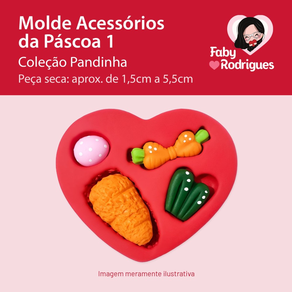 Molde de Silicone Acessorios da Pascoa 1 - Pandinha