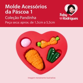 Molde de Silicone Acessorios da Pascoa 1 - Pandinha