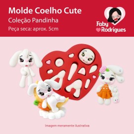 Molde de Silicone Coelho Cute - Pandinha