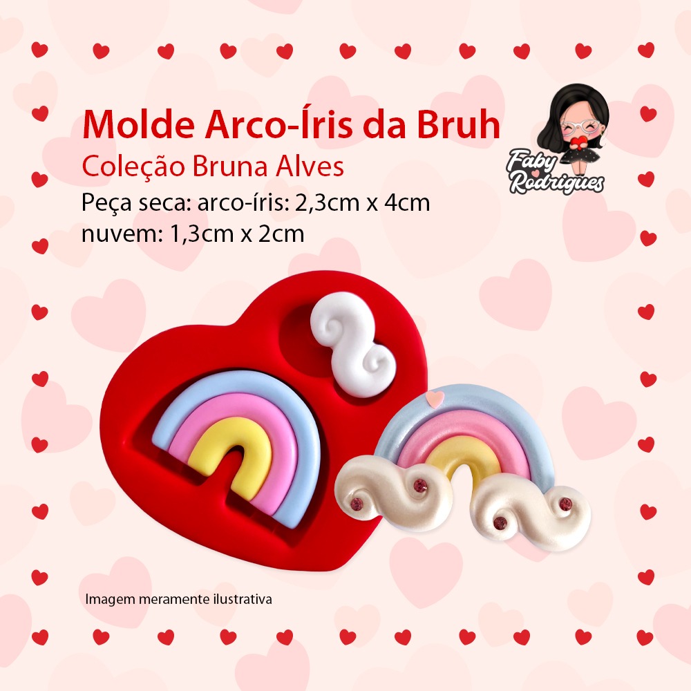 Molde De Silicone Arco-Íris da Bruh - Bruna